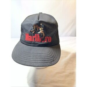 VINTAGE MARLBORO CIGARETTES BUCKING BRONCO EMBROIDERED PROMOTIONAL BALL CAR HAT!